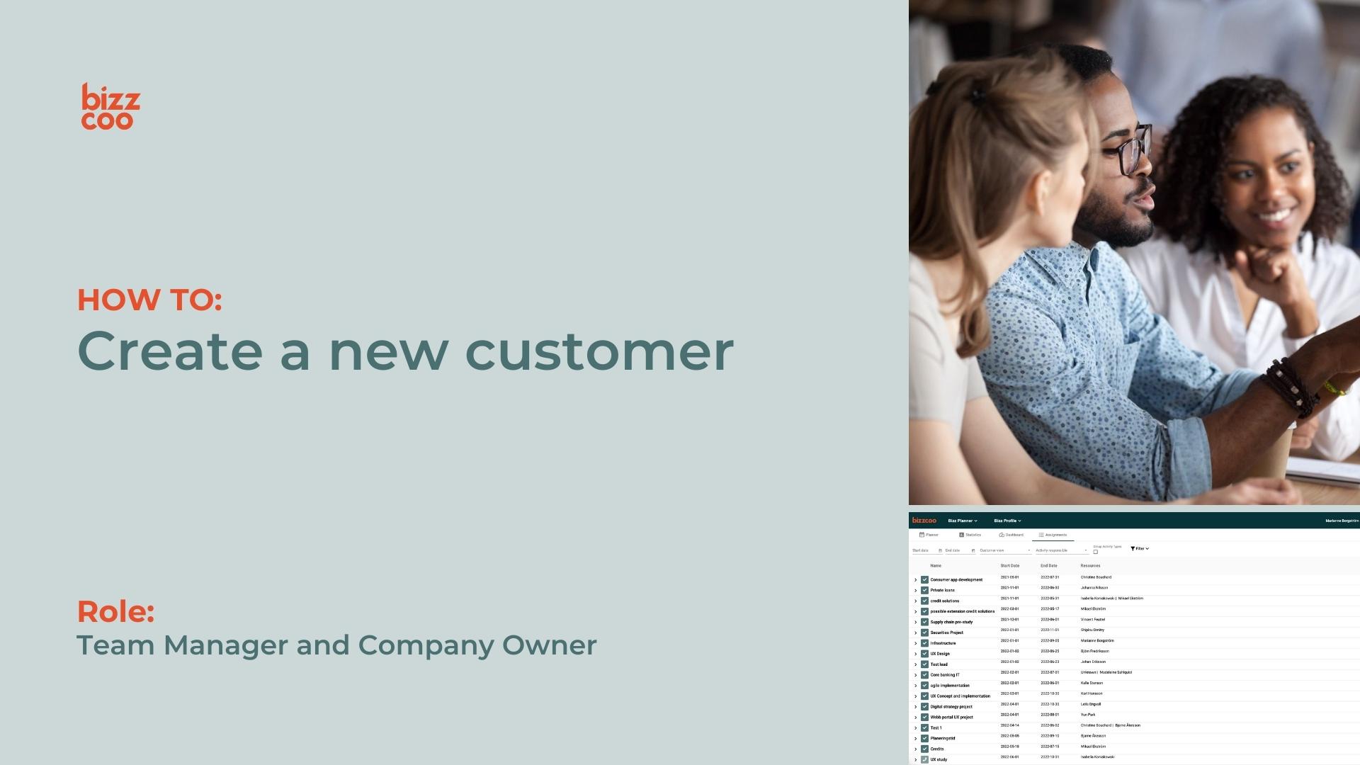 How to create a new customer 